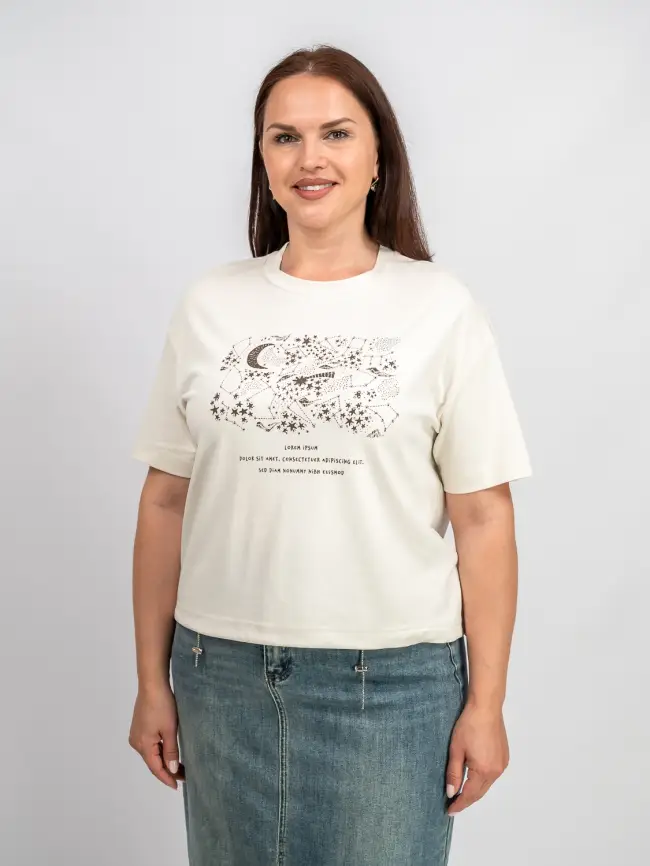 Футболка с принтом 95143 Размер 50-54 фото 23