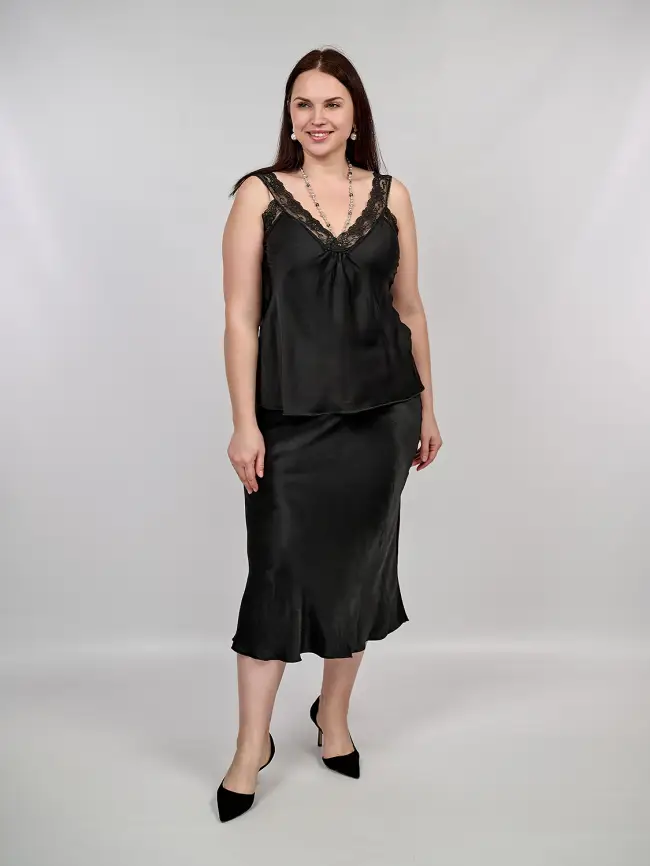 Юбка атлас 9298-1 Размер 48-56 фото 12