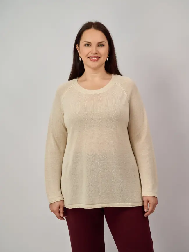 Джемпер 23315 Размер 50-58 (натуральный, 3XL) Уценка фото 1