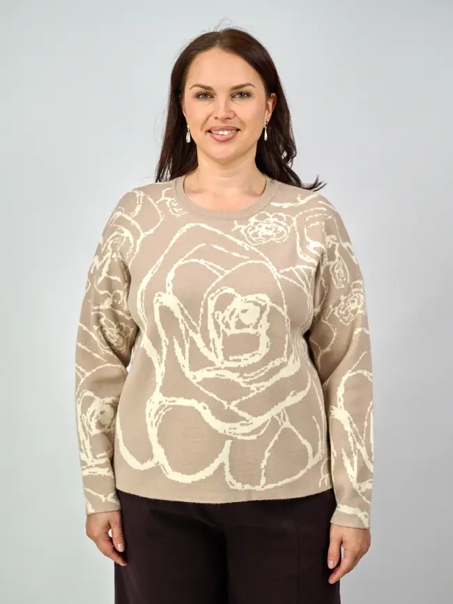 Свитер с круглым горлом ЭттоПлюс 777 Размер 52-58 фото 10