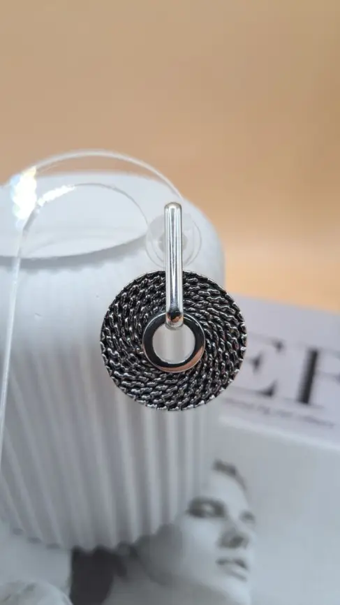 Серьги с подвеской колесо Б550033 фото 2