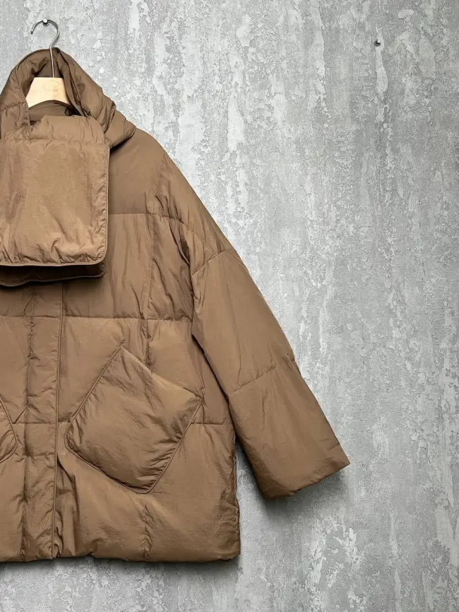 Пуховик женский с шарфом 8358 Размер 50-58 фото 88