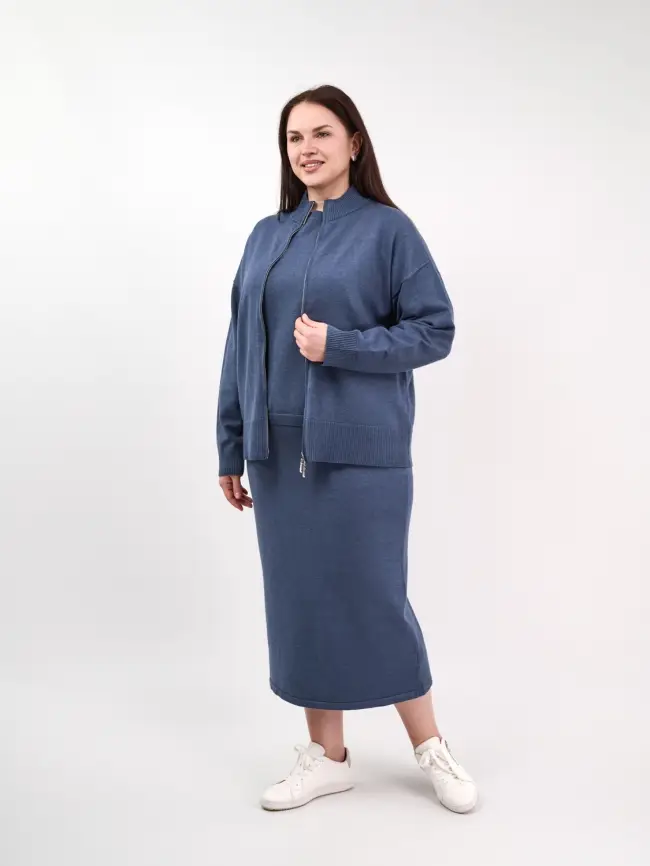 Кофта на молнии 25411 ЭттоПлюс Размер 50-58 фото 10