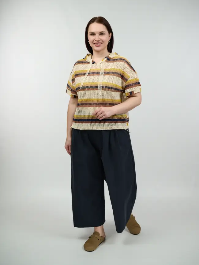 Толстовка сетка с капюшоном 87063 Размер 48-56 фото 6