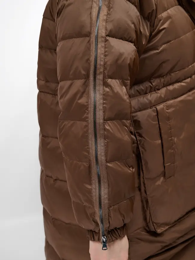 Пуховое пальто 23095 Размер 48-54 фото 7