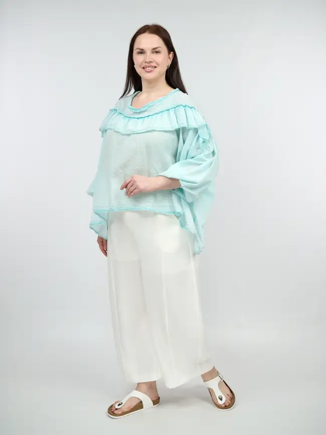 Брюки палаццо 38317 размер 54- 58 фото 15