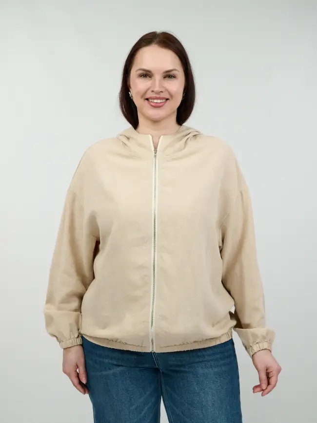 Бомбер лен 25016 фото 4