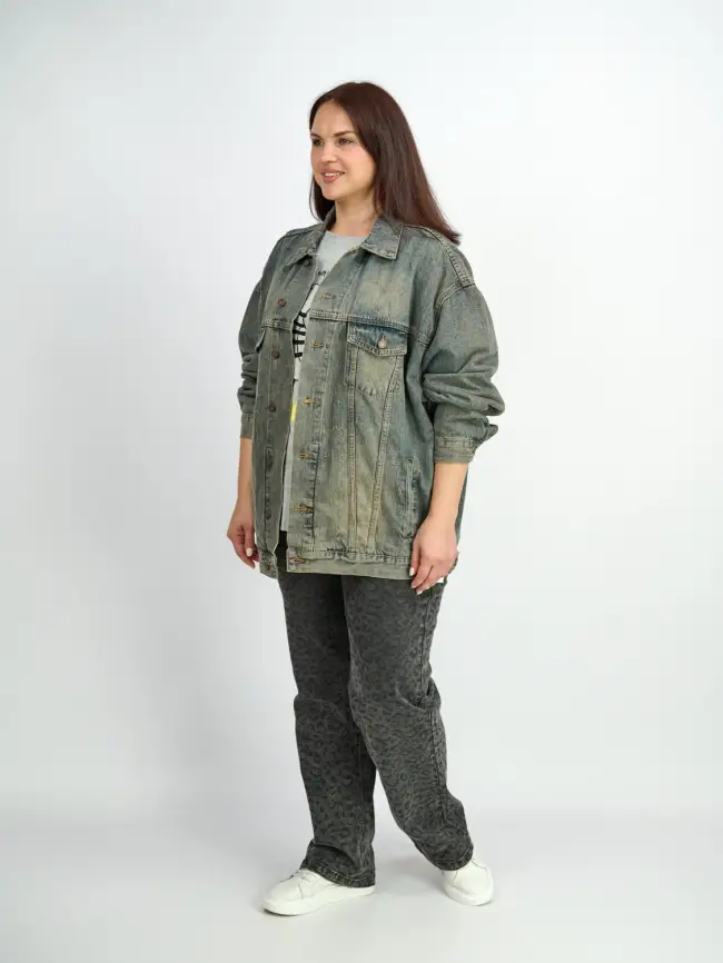 Куртка джинсовая 25163 Размер 54-60 фото 8