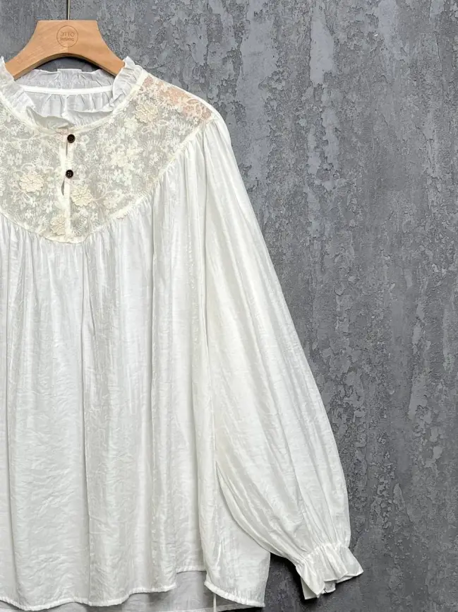 Блуза с гипюром 8013 размер 50- 58 фото 21