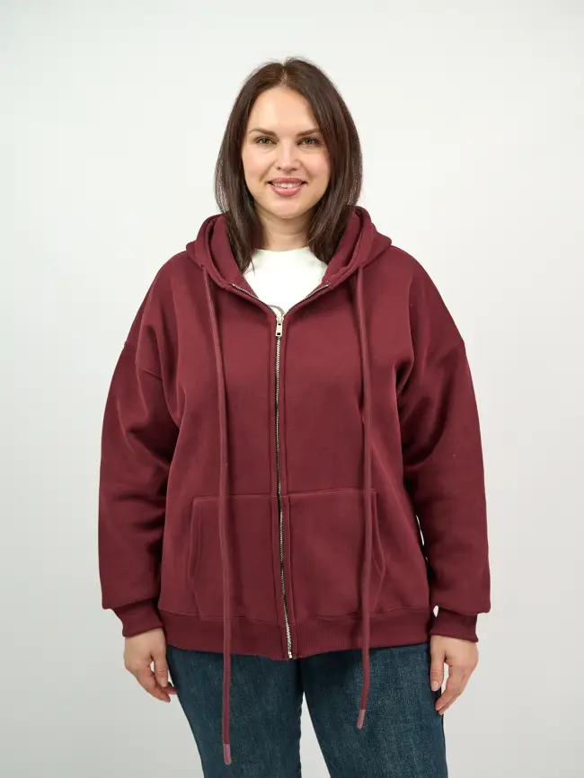 Худи зип утепленное оверсайз размер 50-58 506 фото 22