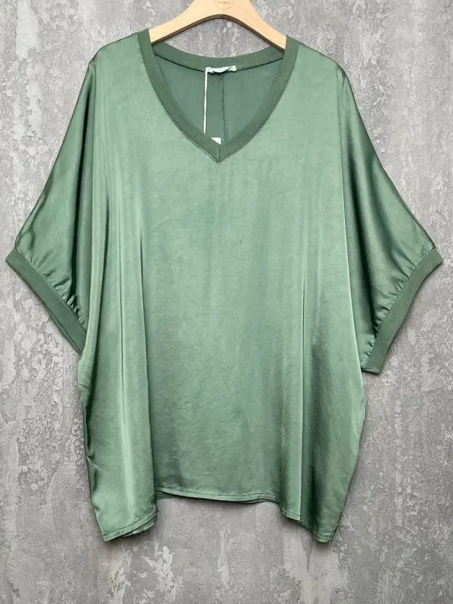 Блуза атлас Италия 84085 Размер 50-56 фото 22