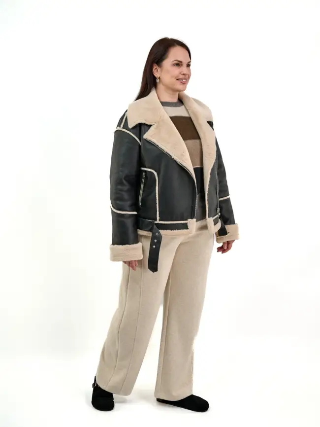 Дубленка авиатор 12105 Размер 46-52 фото 20