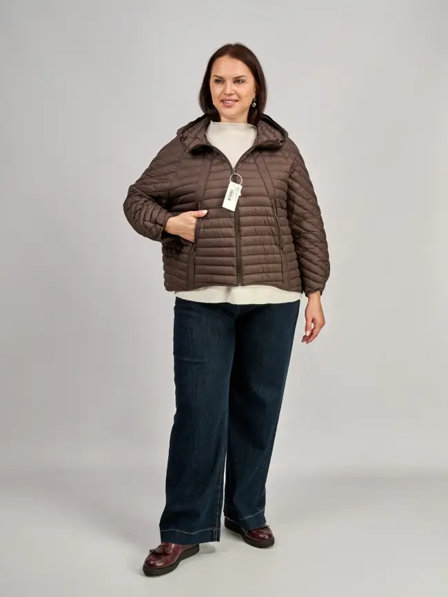 Куртка пуховая легкая 8184 Размер 48-58 фото 26