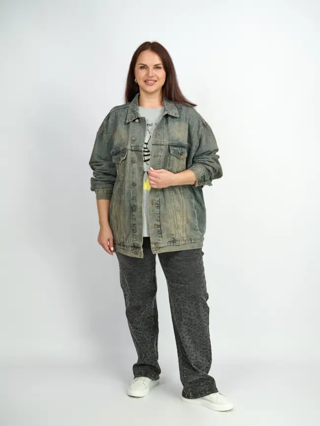 Куртка джинсовая 25163 Размер 54-60 фото 7