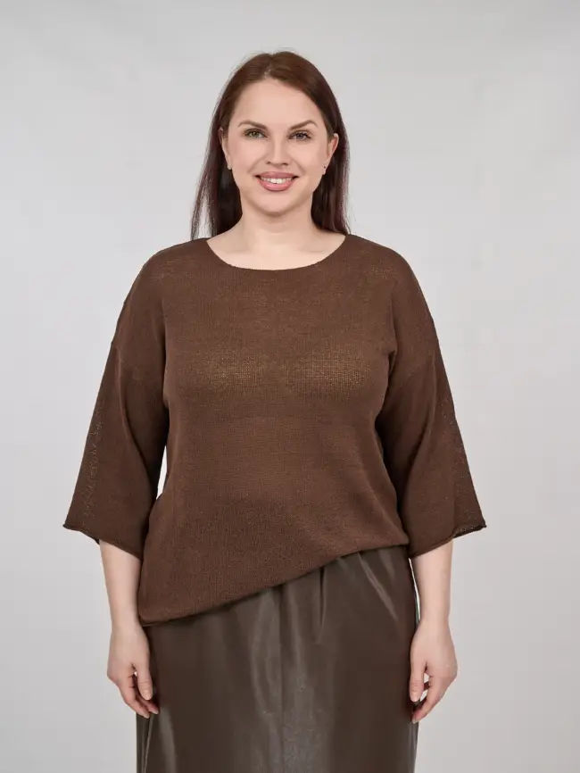 Джемпер облегченный ЭттоПлюс 25107-1 Размер 50-58. фото 112