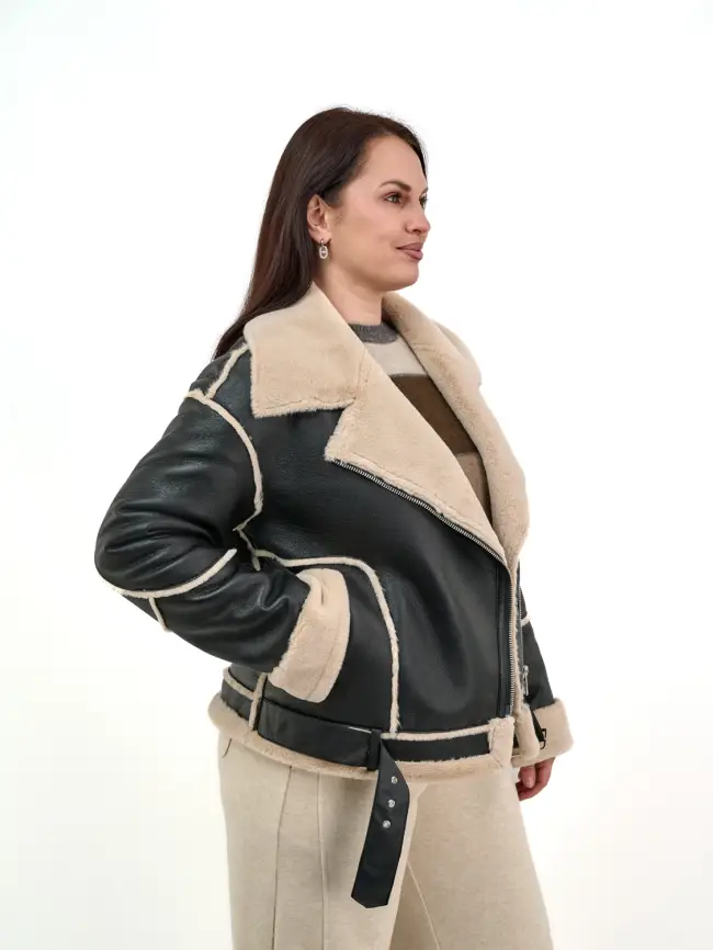 Дубленка авиатор 12105 Размер 46-52 фото 4