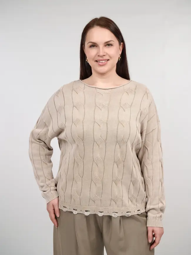 Джемпер Италия с круглым горлом 3388 Размер 50-58 фото 63