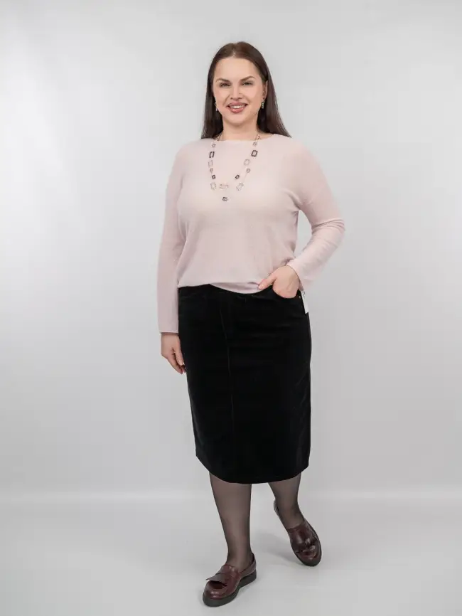 Юбка вельвет 33413 ЭттоПлюс Размеры 50-58 фото 7