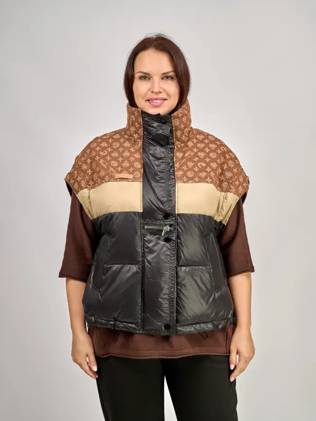 Жилет на двух молниях 1219 Размер 48-58 фото 2