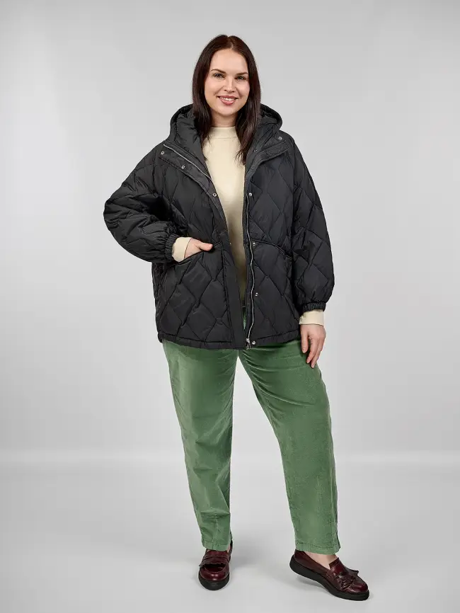 Стеганая куртка с капюшоном 8815 фото 21