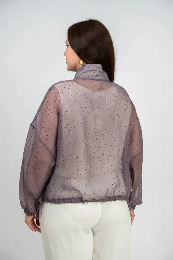 Ветровка-пыльник в горох 6703 Размер 50-58 фото 41