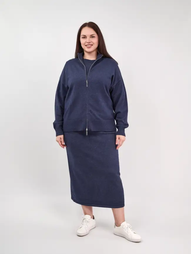 Кофта на молнии 25411 ЭттоПлюс Размер 50-58 фото 17