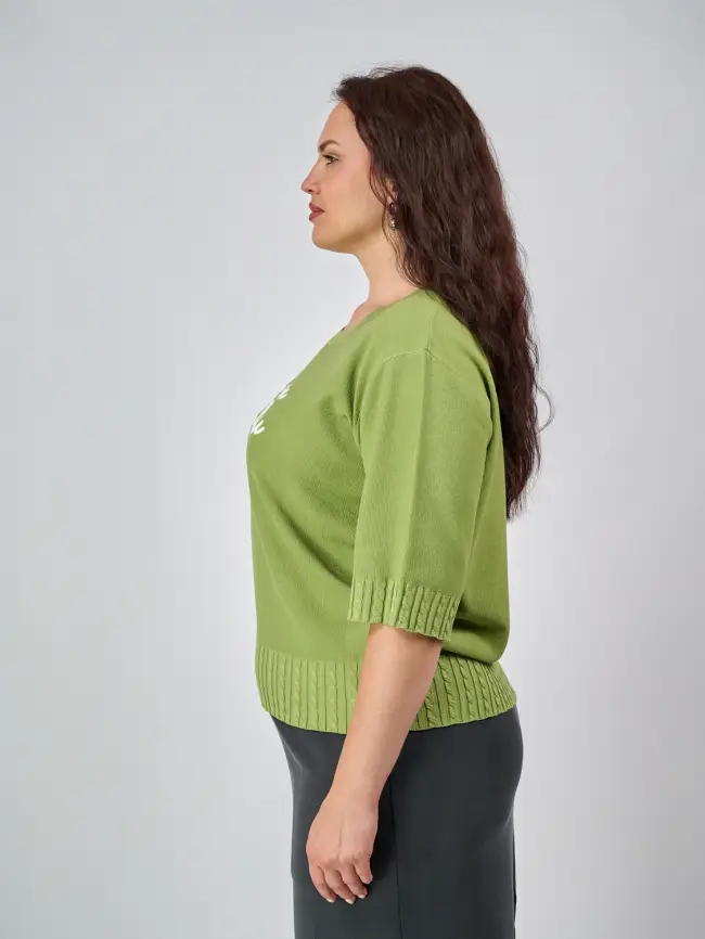 Джемпер облегченный ЭттоПлюс 25414 Размер 48-52 фото 11