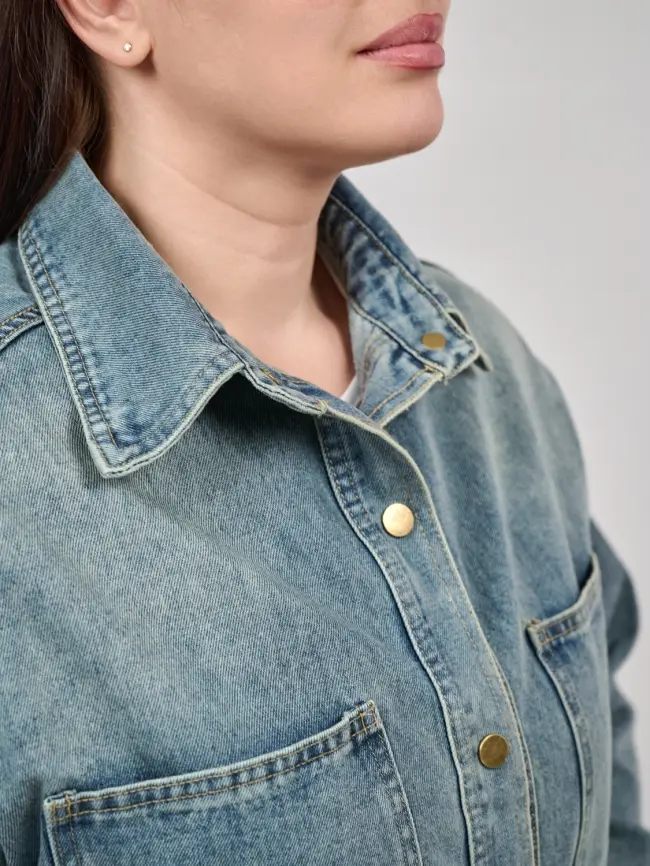 Куртка джинсовая 65227 Размер 48-56 фото 11