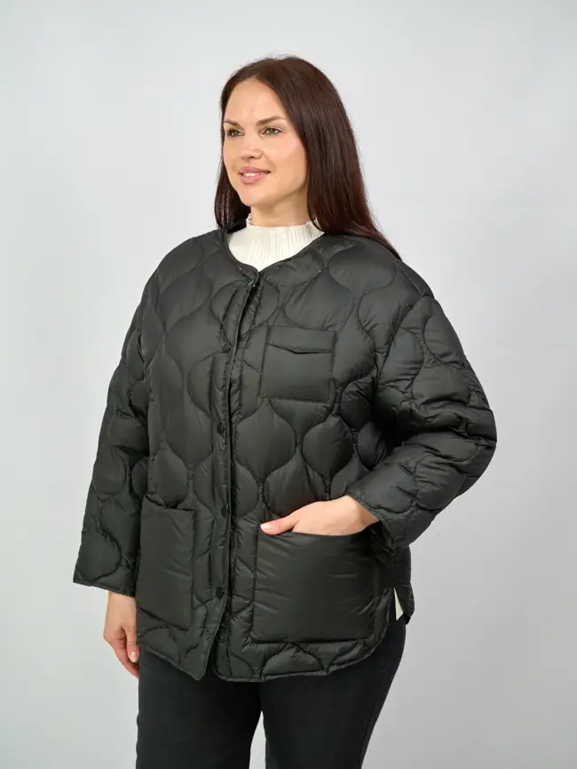 Куртка лёгкая без капюшона 2207 Размер 48-54 фото 21