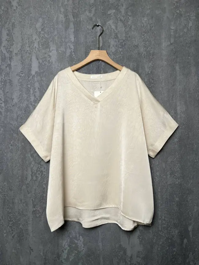 Блуза с v-вырезом ЭттоПлюс 1003 Размеры 50-58 фото 10