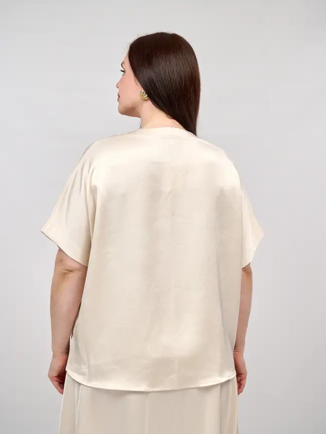 Блуза с v-вырезом ЭттоПлюс 1003 Размеры 50-58 фото 85