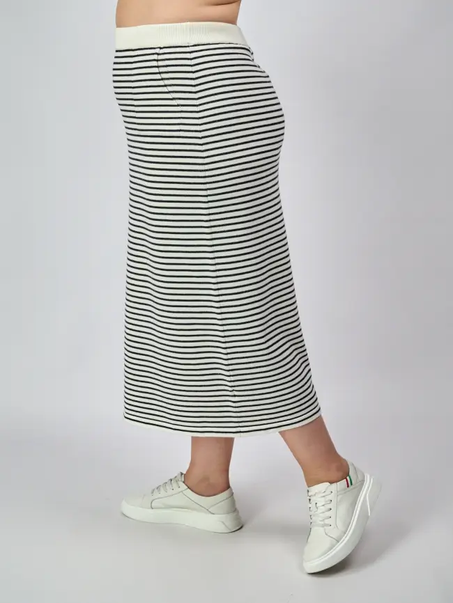 Юбка в полоску ЭттоПлюс 25413 Размер 50-58 фото 4