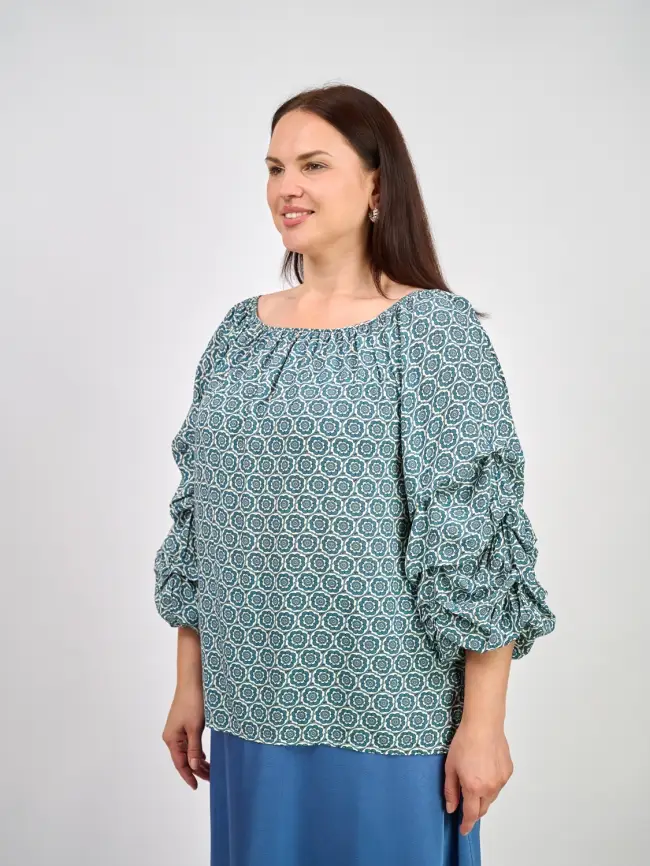 Блуза ЭттоПлюс 34184 Размеры 50-58 фото 5