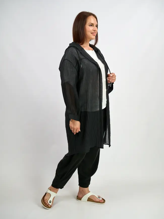 Пыльник рубашка удлиненный 9087 Размер 50-58 фото 16