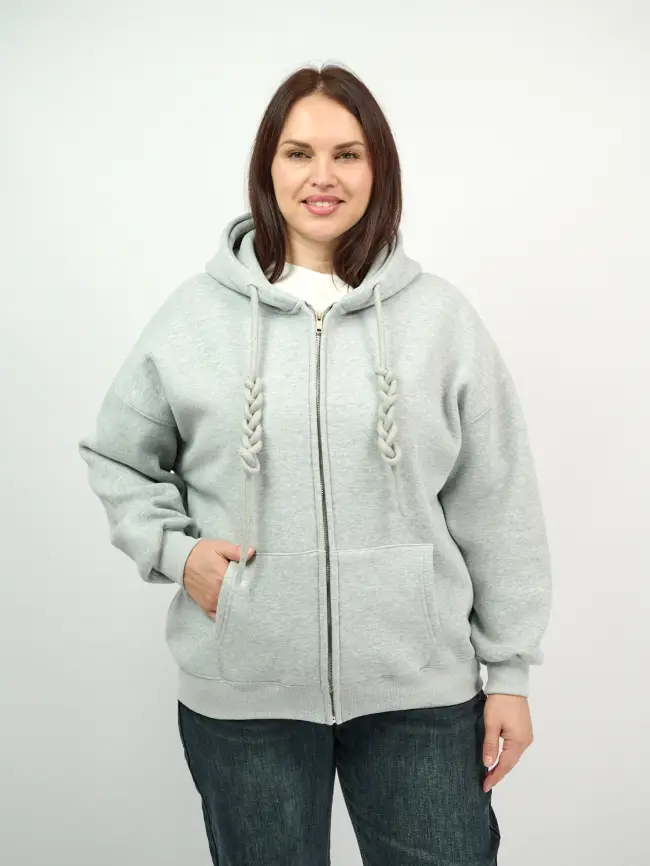 Худи зип утепленное оверсайз размер 50-58 506 фото 121