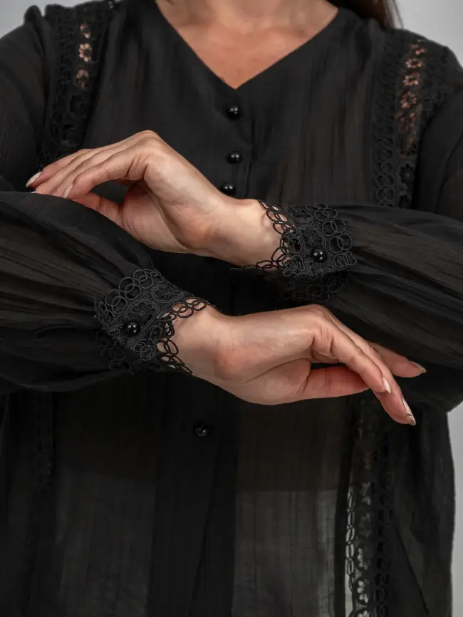 Блуза с разрезами 7704 фото 16