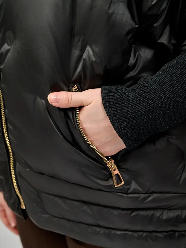 Куртка с трикотажным рукавом 6560 фото 42