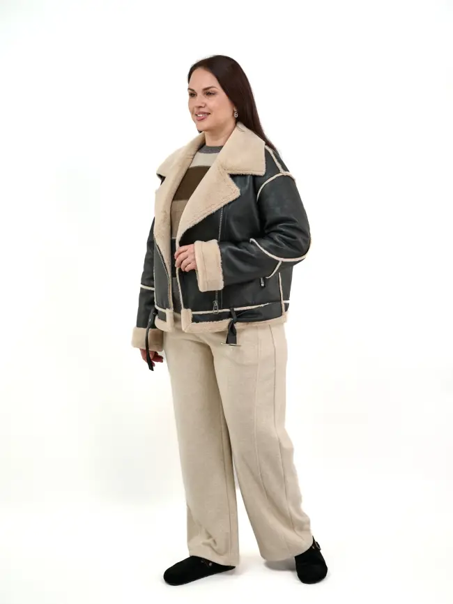 Дубленка авиатор 12105 Размер 46-52 фото 21