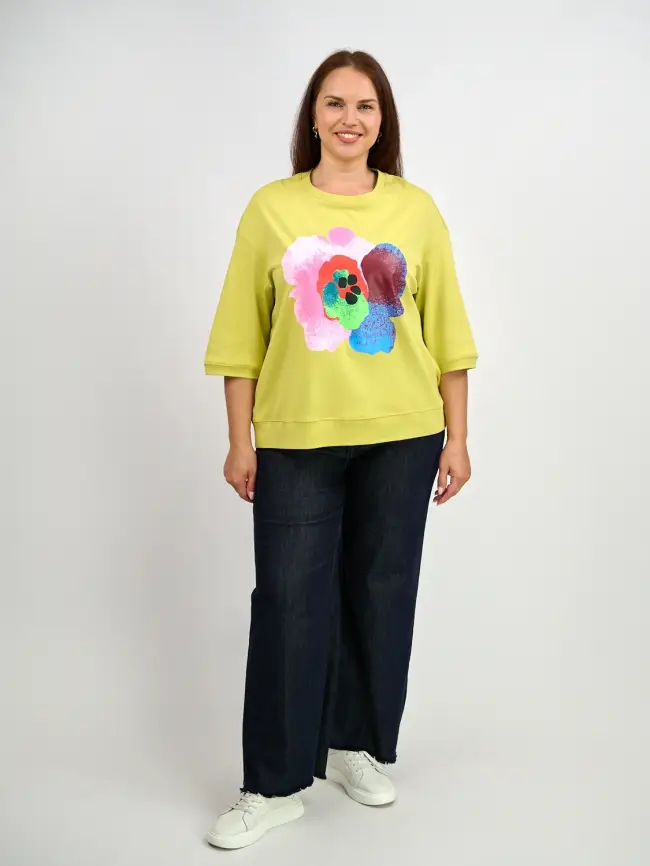 Лонгслив Цветы 25001 ЭТТОПЛЮС фото 34