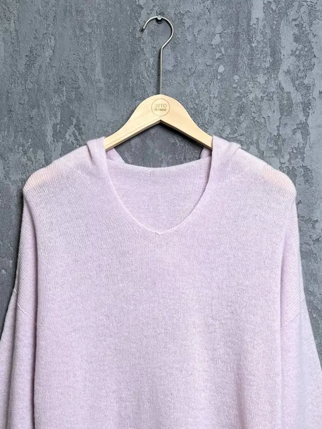 Шерстяной джемпер с капюшоном 25676 Размер 46-54 фото 46