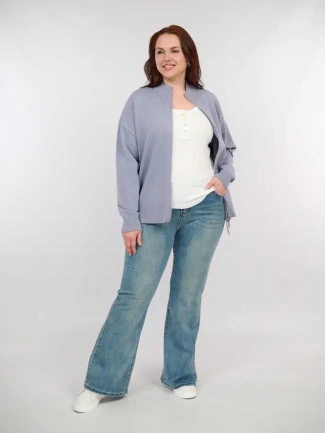 Кофта на молнии 25411 ЭттоПлюс Размер 50-58 фото 74