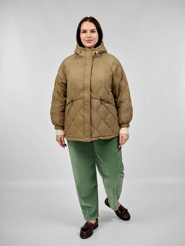 Стеганая куртка с капюшоном 8815 фото 35