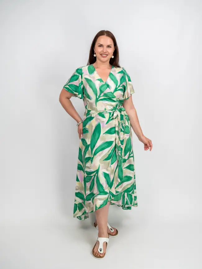 Платье на запахе ЭттоПлюс 044 размеры 48 - 58 фото 6