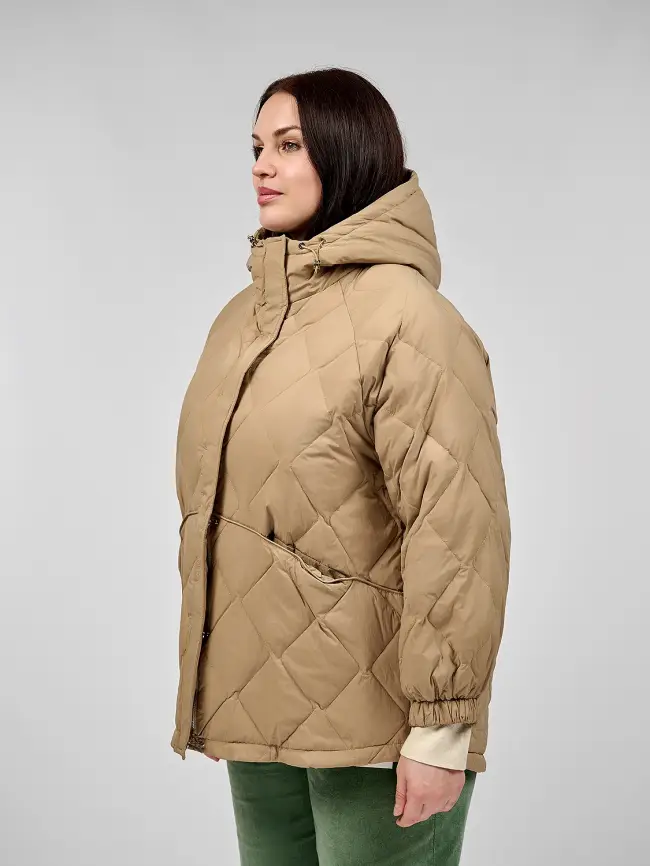 Стеганая куртка с капюшоном 8815 фото 54