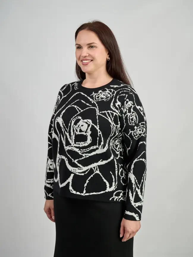 Свитер с круглым горлом ЭттоПлюс 777 Размер 52-58 фото 4