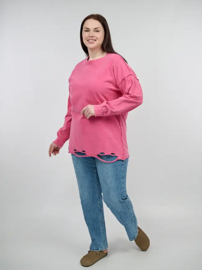 Лонгслив рваный 9938 Размер 50-56 фото 34