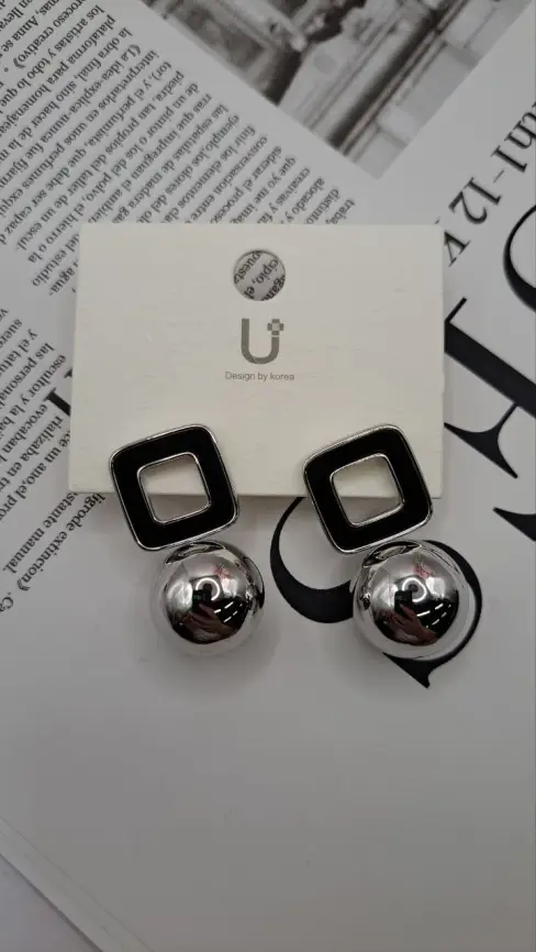 Серьги Ромб с подвеской 550046 фото 1