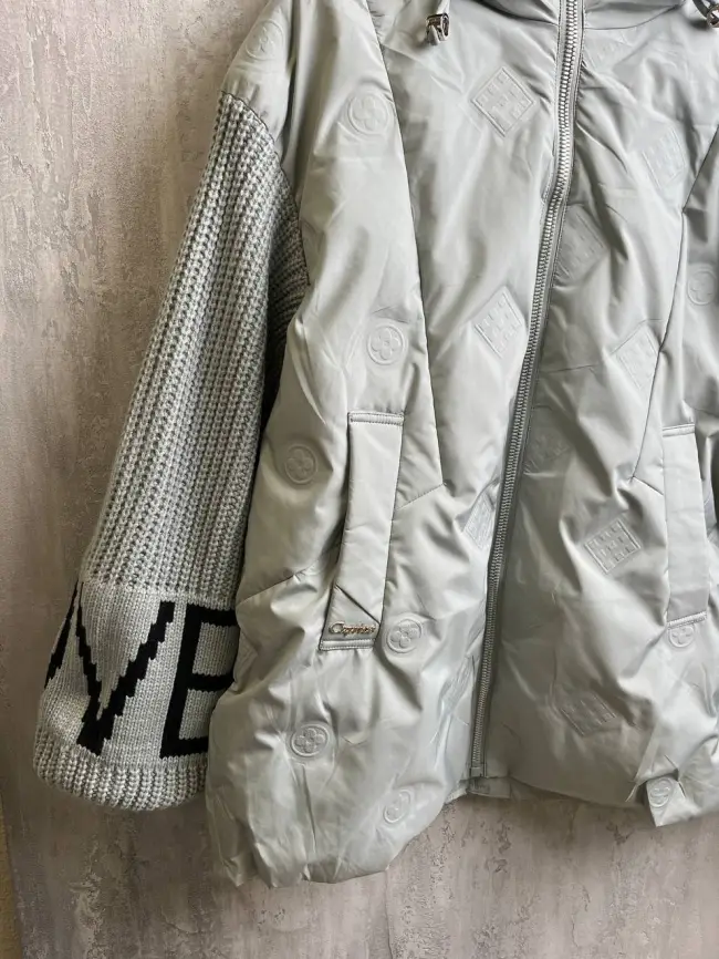 Куртка с вязанными рукавами фото 9