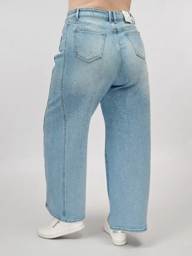 Джинсы в стразах 6788 Размеры 52-58 фото 20