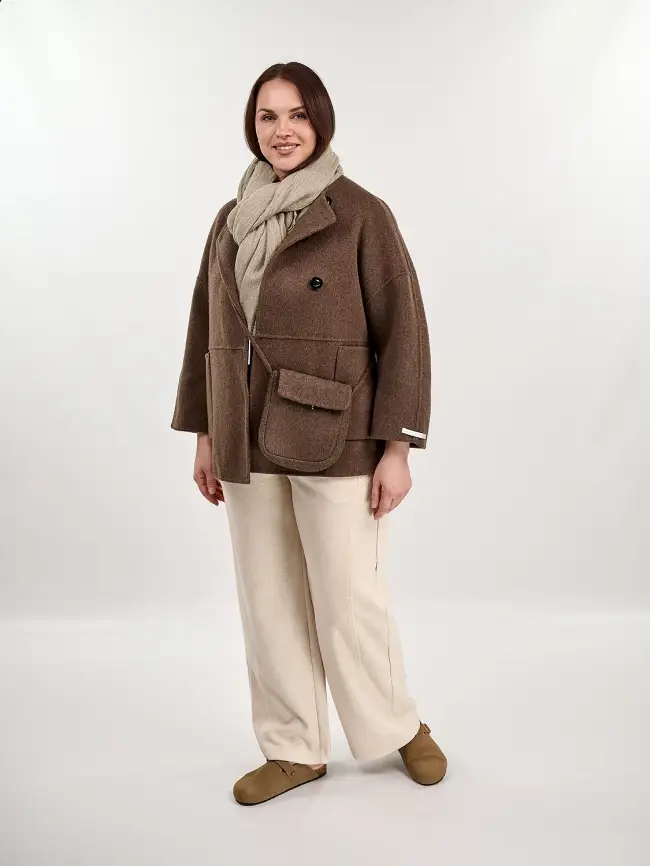 Пальто с сумкой 105 Размер 46-50 фото 6